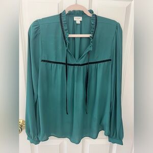 JCrew satin blouse size X-Large